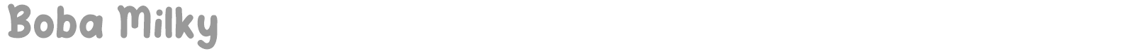 Boba Milky font preview